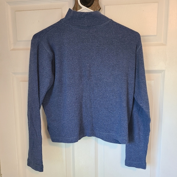 (587) Carole Little Sports Petites Woman's Long Sleeve Turtleneck, Size: S Blue - Picture 10 of 14